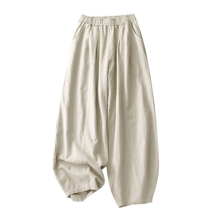 Buddha Stones Casual effen harembroek voor dames met Zakken - image 2