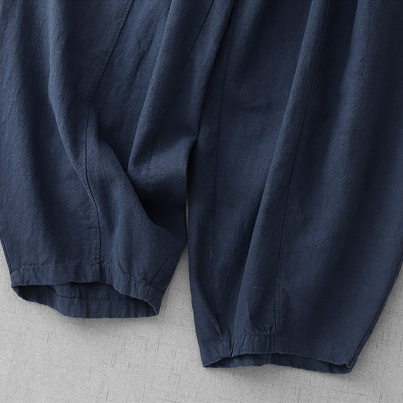 Buddha Stones Casual effen harembroek voor dames met Zakken - image 25