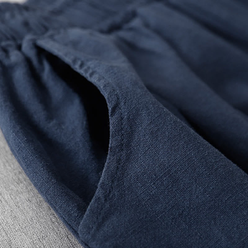 Buddha Stones Casual effen harembroek voor dames met Zakken - image 23