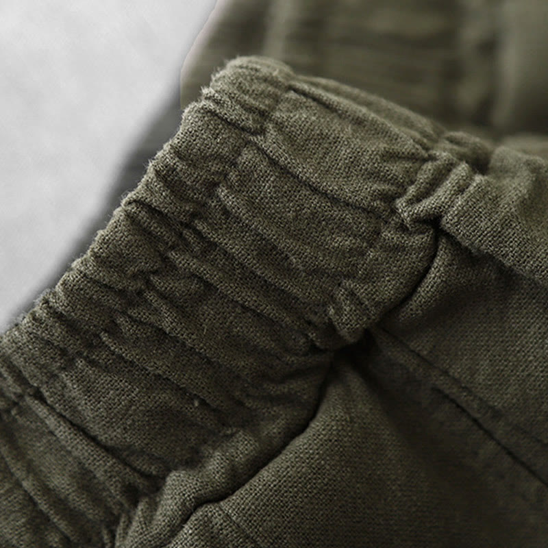 Buddha Stones Casual effen harembroek voor dames met Zakken - image 27