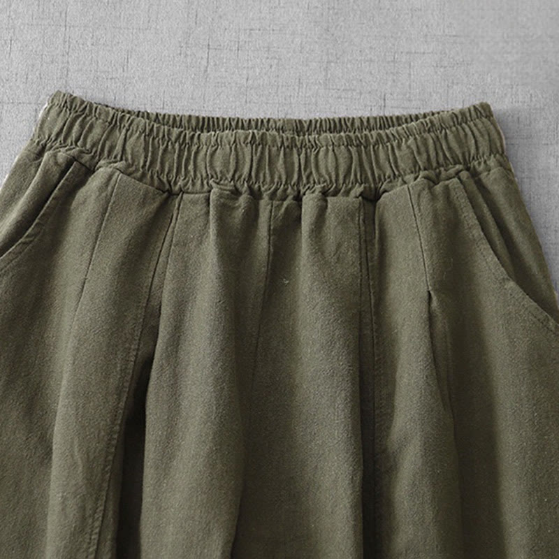 Buddha Stones Casual effen harembroek voor dames met Zakken - image 28