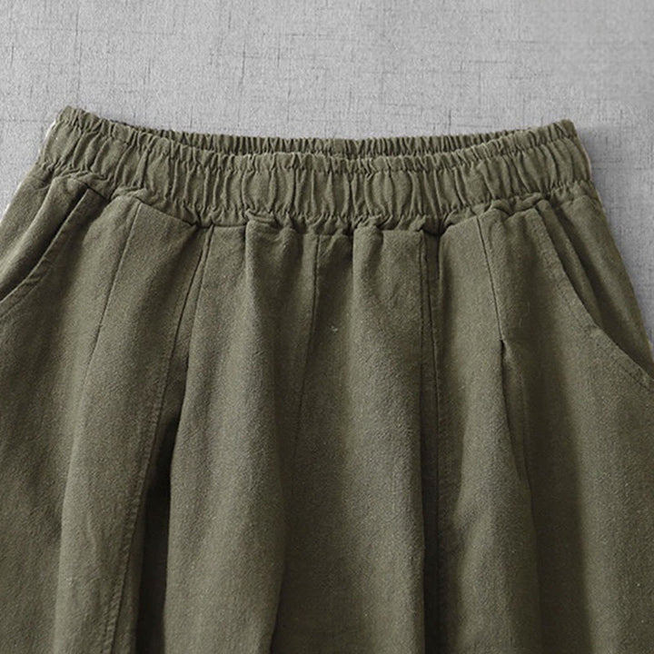 Buddha Stones Casual effen harembroek voor dames met Zakken - image 28