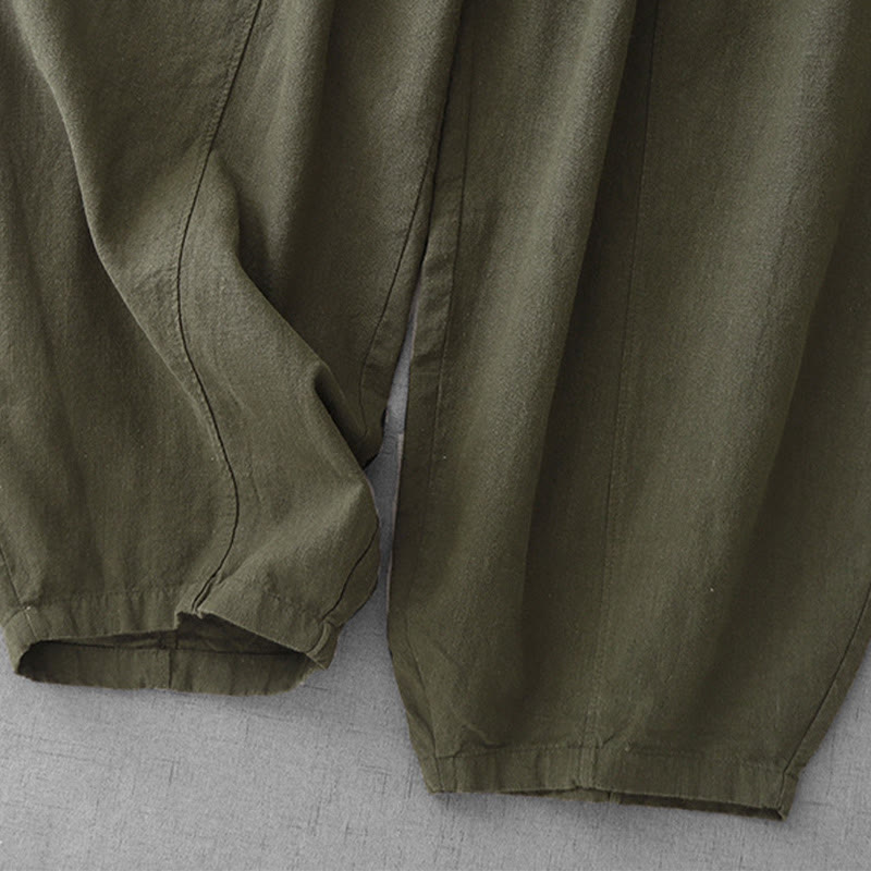 Buddha Stones Casual effen harembroek voor dames met Zakken - image 29