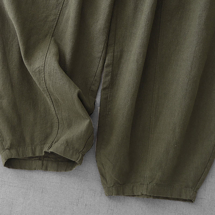 Buddha Stones Casual effen harembroek voor dames met Zakken - image 29