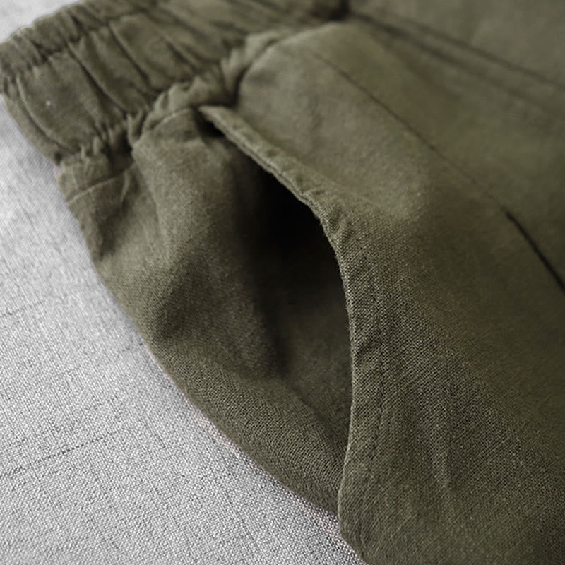 Buddha Stones Casual effen harembroek voor dames met Zakken - image 31