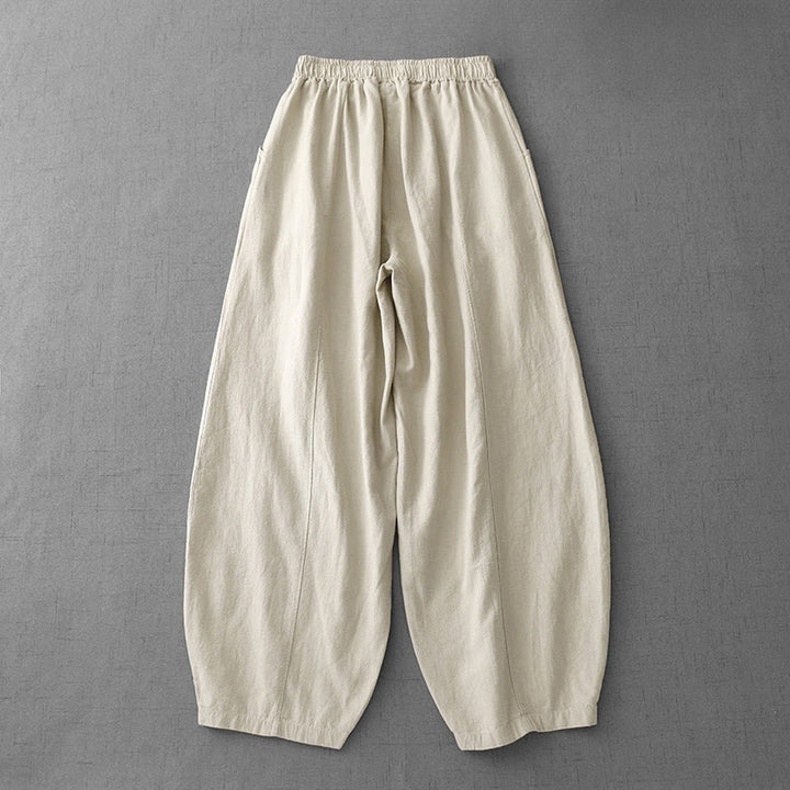 Buddha Stones Casual effen harembroek voor dames met Zakken - image 1