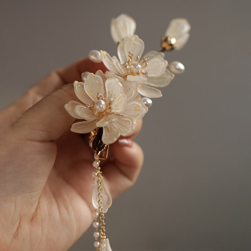 Buddha Stones Klassieke Magnolia Kwastje Zijhaarclip - image 5