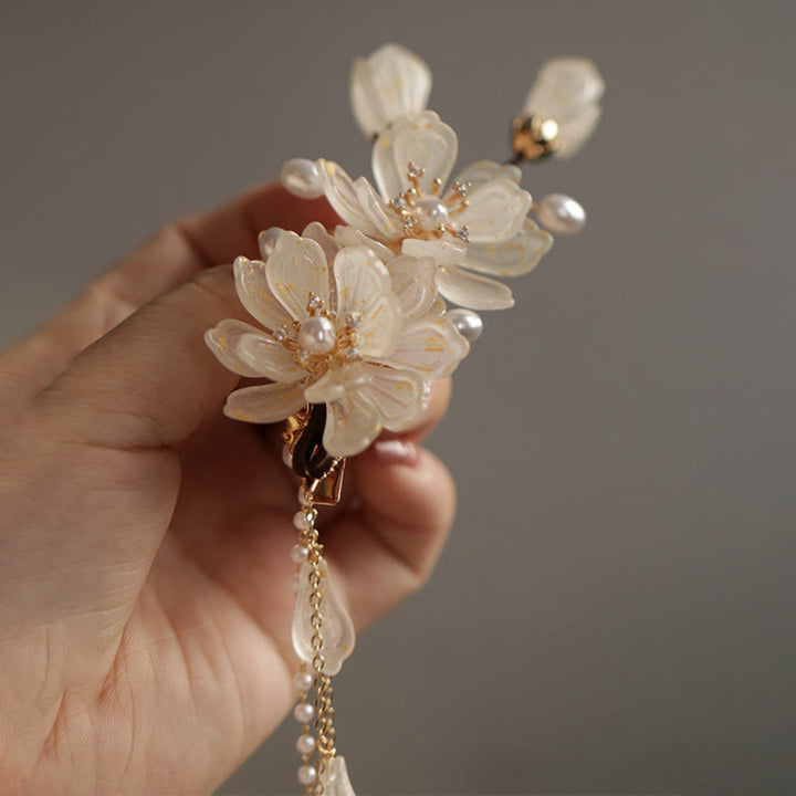 Buddha Stones Klassieke Magnolia Kwastje Zijhaarclip - image 5