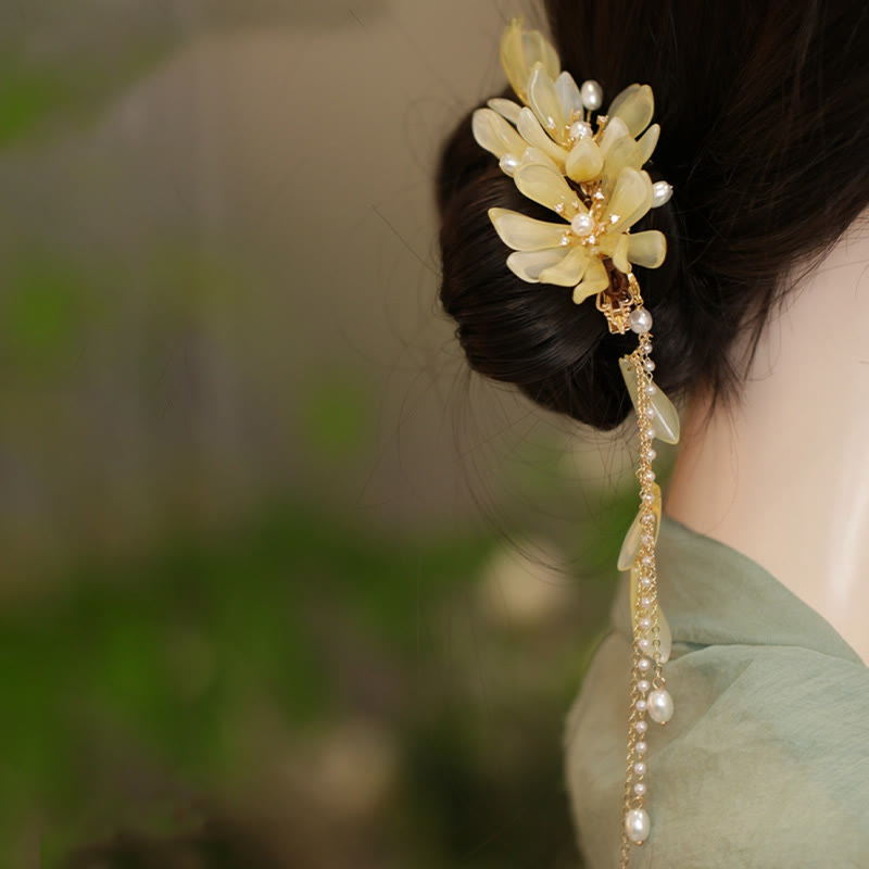 Buddha Stones Klassieke Magnolia Kwastje Zijhaarclip - image 15