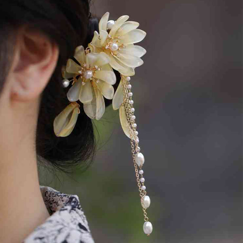 Buddha Stones Klassieke Magnolia Kwastje Zijhaarclip - image 11