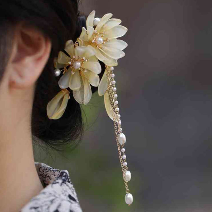 Buddha Stones Klassieke Magnolia Kwastje Zijhaarclip - image 11