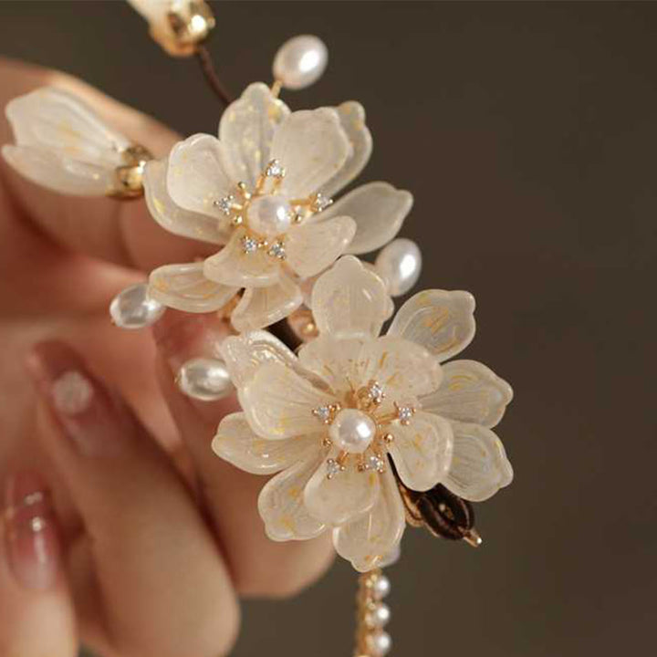 Buddha Stones Klassieke Magnolia Kwastje Zijhaarclip - image 6