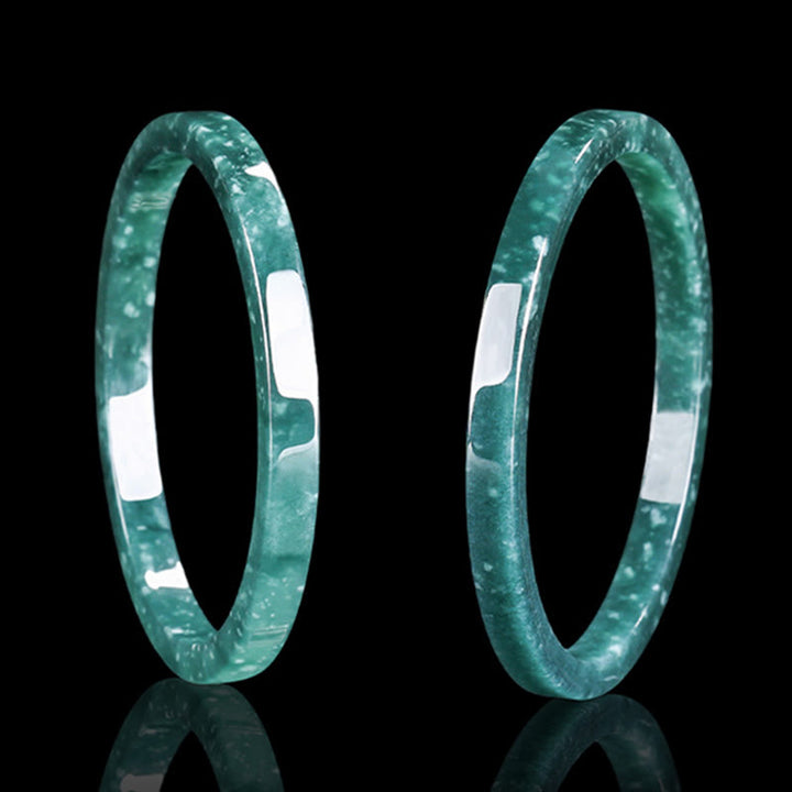 Buddha Stones Dunne Bangle-armband van natuurlijke jade - image 10