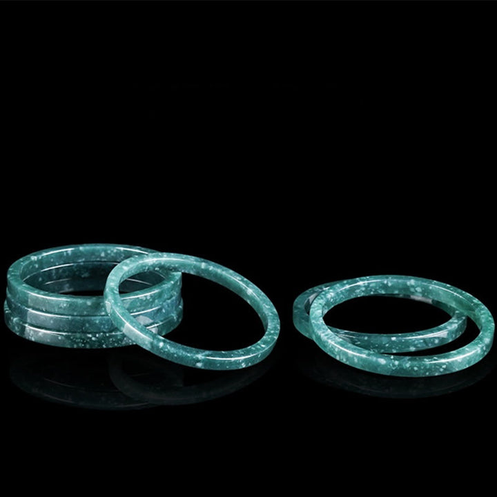 Buddha Stones Dunne Bangle-armband van natuurlijke jade - image 9