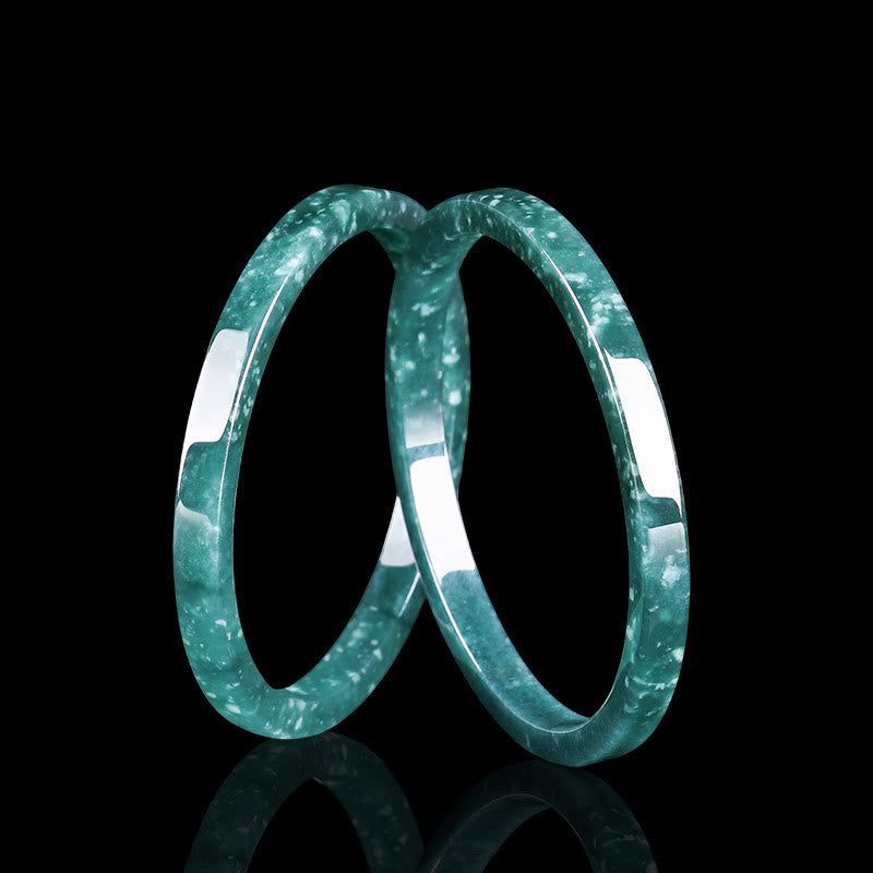 Buddha Stones Dunne Bangle-armband van natuurlijke jade - image 1