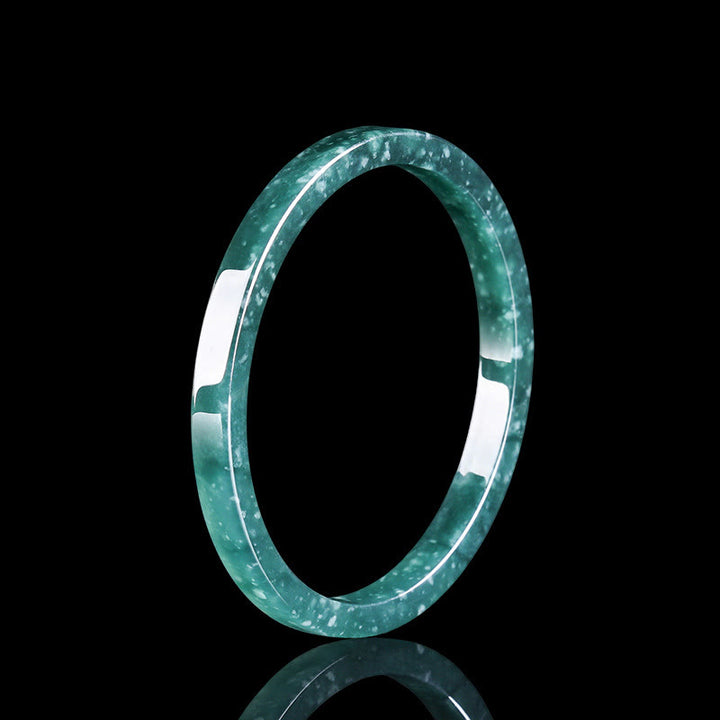 Buddha Stones Dunne Bangle-armband van natuurlijke jade - 64 mm - image 0