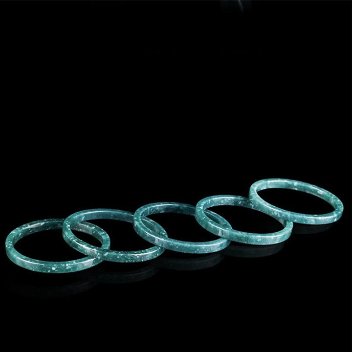 Buddha Stones Dunne Bangle-armband van natuurlijke jade - image 2