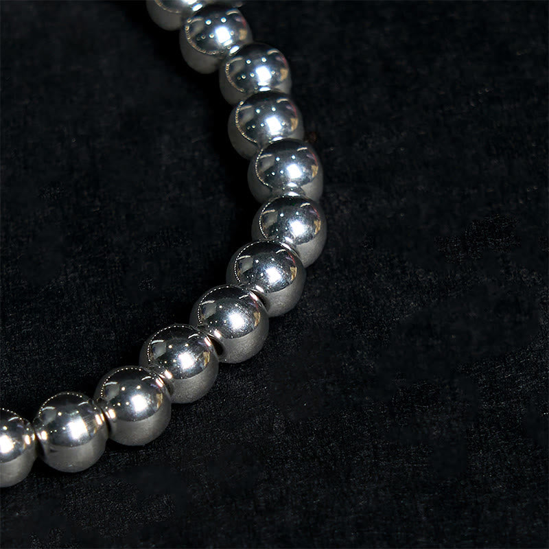 Buddha Stones Titanium stalen geluksarmband voor balans - image 5