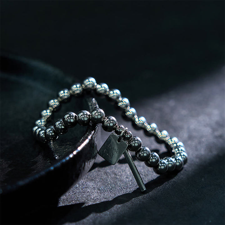 Buddha Stones Titanium stalen geluksarmband voor balans - image 2