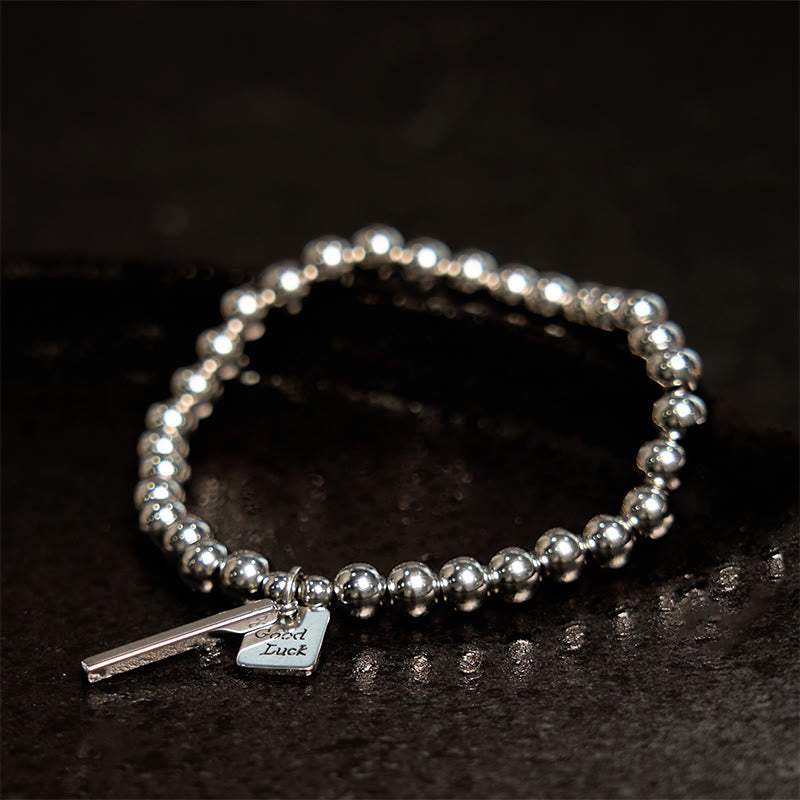Buddha Stones Titanium stalen geluksarmband voor balans - image 1