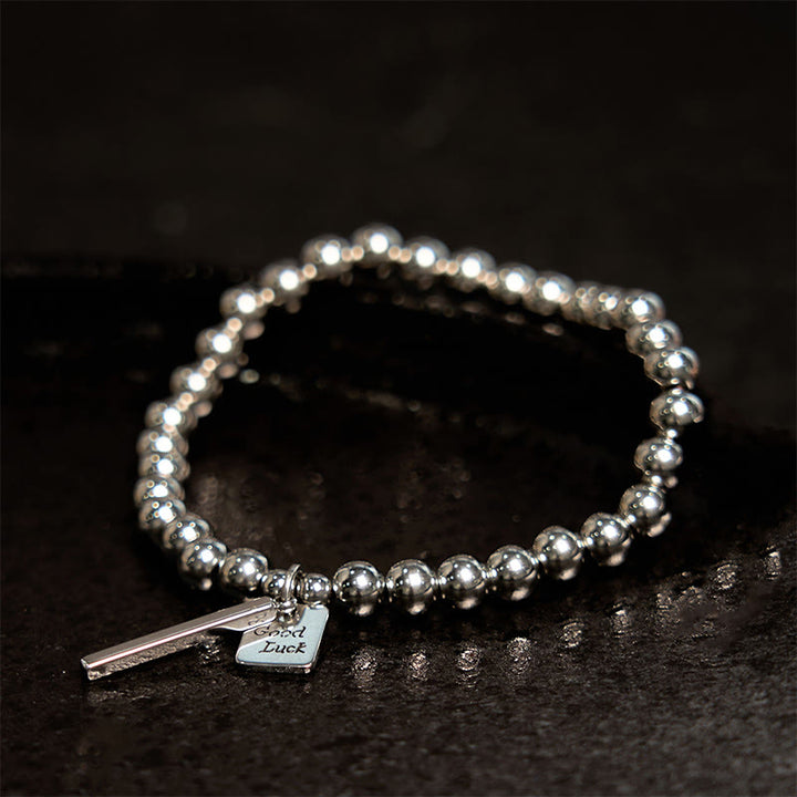 Buddha Stones Titanium stalen geluksarmband voor balans - image 1
