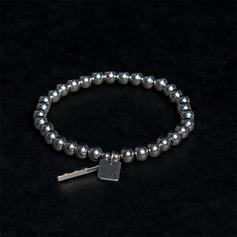 Buddha Stones Titanium stalen geluksarmband voor balans - Titaniumstaal (Polsomtrek: 20-21 cm) - image 0