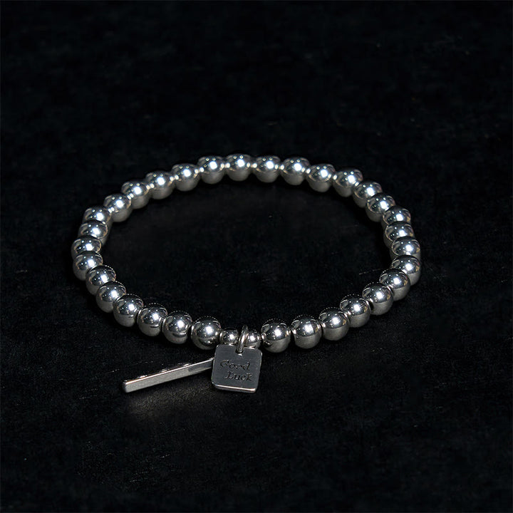 Buddha Stones Titanium stalen geluksarmband voor balans - Titaniumstaal (Polsomtrek: 20-21 cm) - image 0