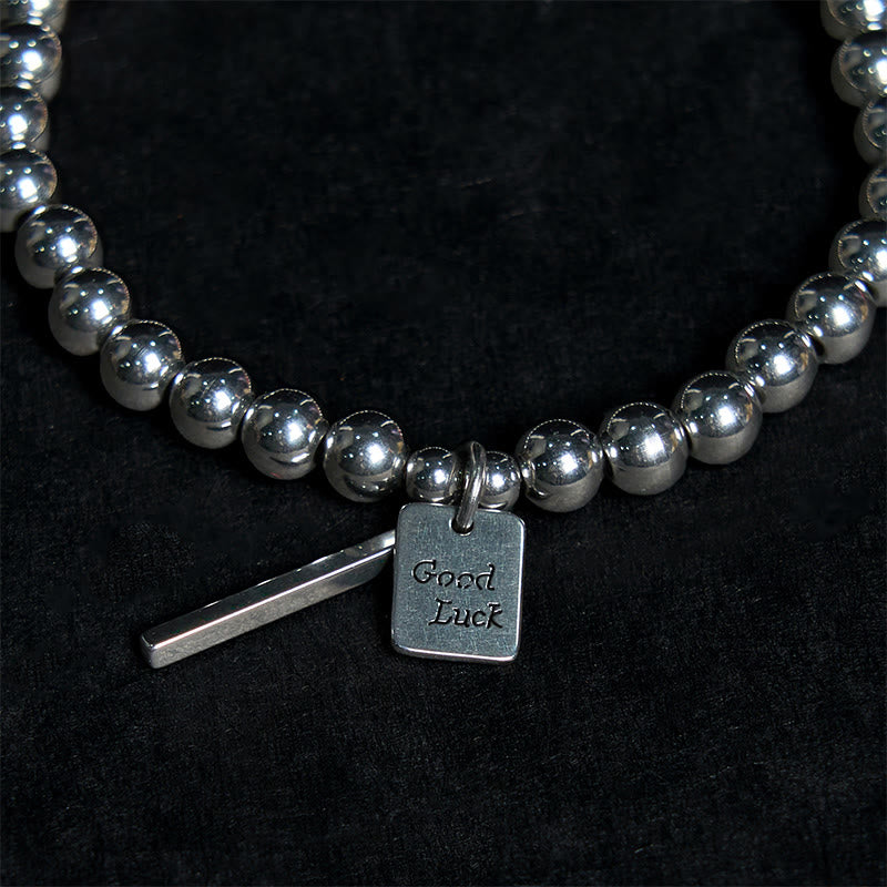 Buddha Stones Titanium stalen geluksarmband voor balans - image 4
