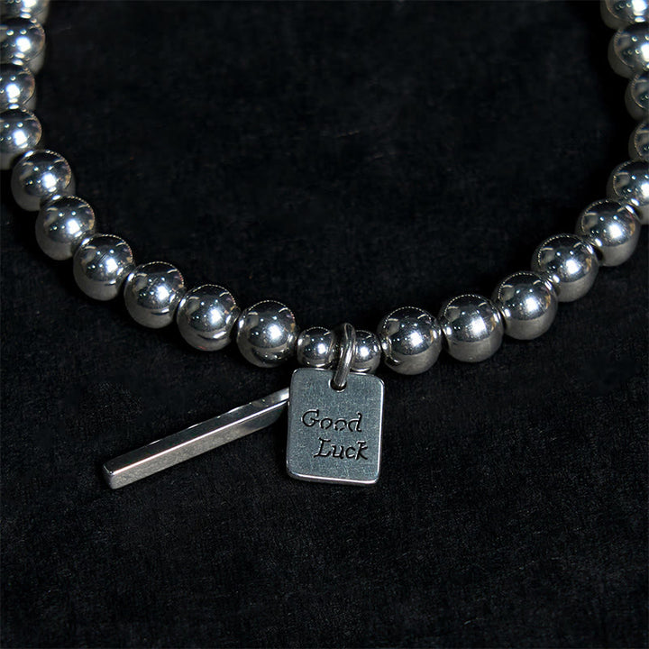 Buddha Stones Titanium stalen geluksarmband voor balans - image 4