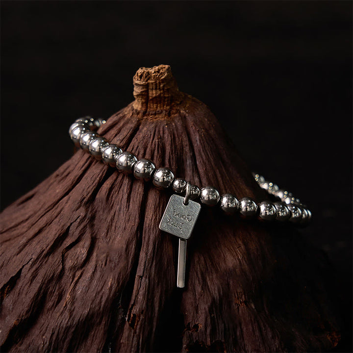 Buddha Stones Titanium stalen geluksarmband voor balans - image 7