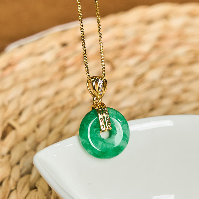 Buddha Stones Cyaan jade vredesgesp helende Ketting - image 2