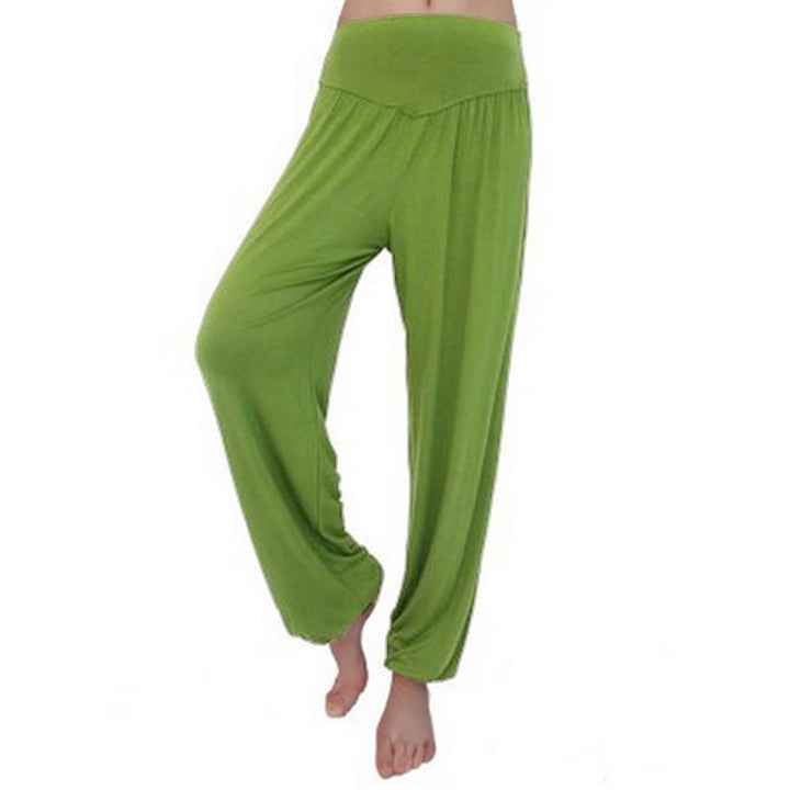 Buddha Stones Effenkleurige Lang harembroek voor yoga en dans - Legergroen - US14, UK/AU18, EU46 (3XL) - image 7