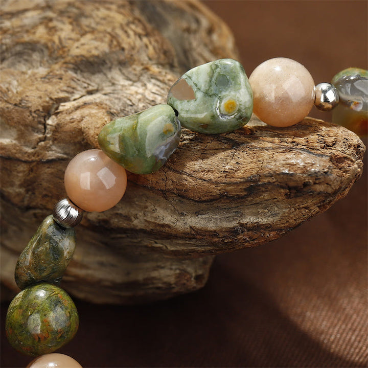 Buddha Stones Je bent geweldig! Rhyoliet zonnesteen positieve Armband - image 9