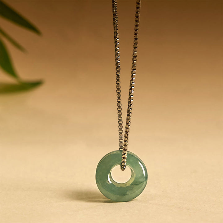 Buddha Stones Jade dubbele vredesgesp Ketting - image 10