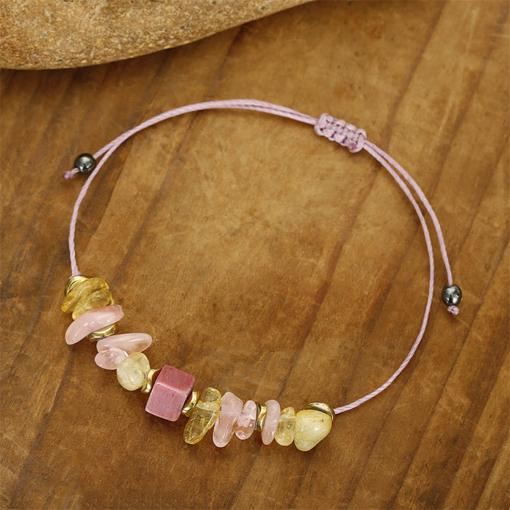 Buddha Stones Dankjewel Rozenkwarts Citrien Rhodoniet Armband met Passie - image 10