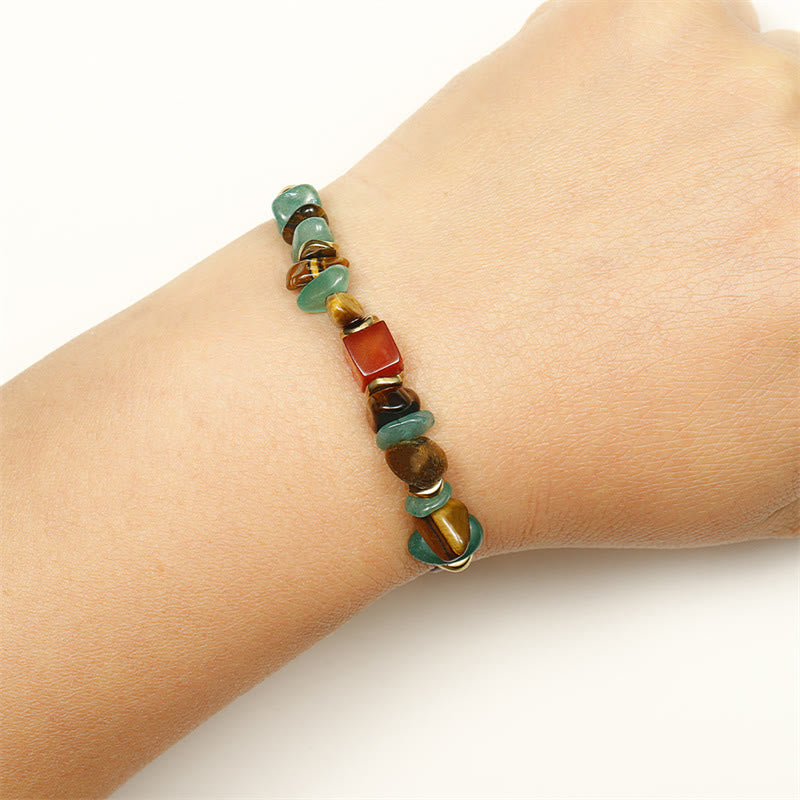 Buddha Stones Je kunt het! Groene aventurijn, tijgeroog en carneool Armband - image 4