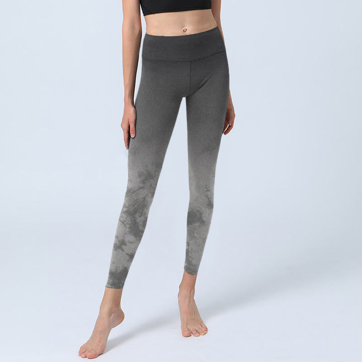 Buddha Stones Sportlegging met bloemenprint en kleurverloop voor dames, yogabroek - image 6