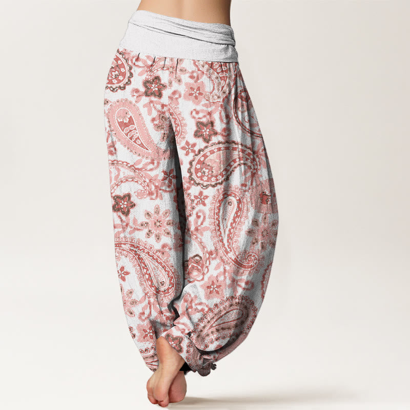 Buddha Stones Casual katoenen harembroek met paisleyprint voor dames, elastische Taille - image 6