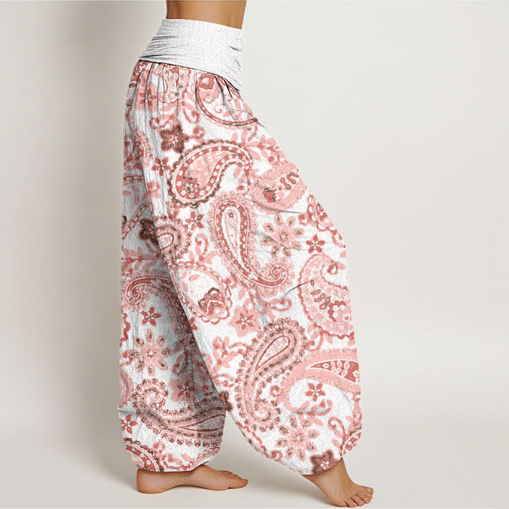 Buddha Stones Casual katoenen harembroek met paisleyprint voor dames, elastische Taille - image 5