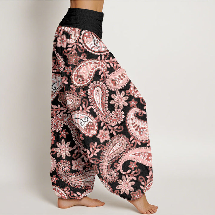 Buddha Stones Casual katoenen harembroek met paisleyprint voor dames, elastische Taille - image 8