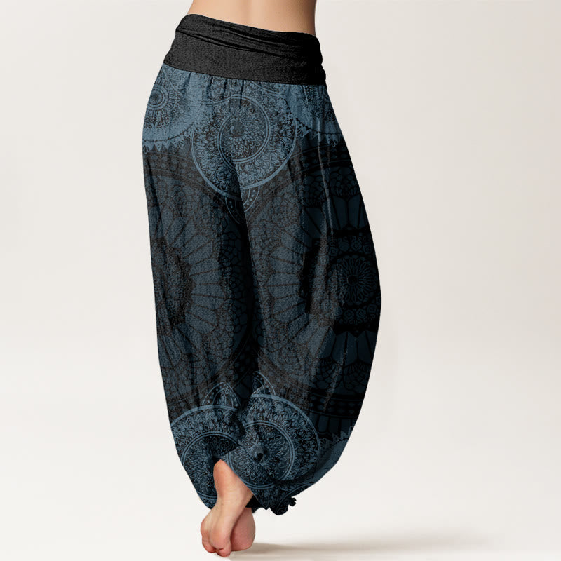 Buddha Stones Dames harembroek met elastische Taille en cirkelvormig mandala-design van katoen - image 5