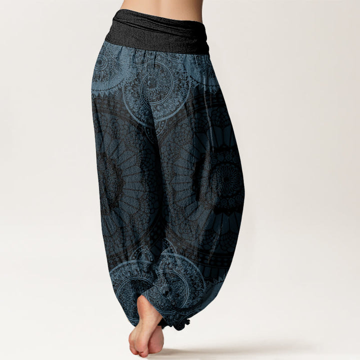 Buddha Stones Dames harembroek met elastische Taille en cirkelvormig mandala-design van katoen - image 5
