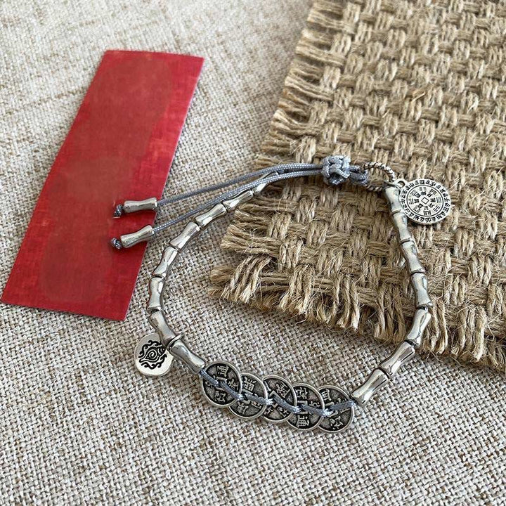 Buddha Stones Vijf Keizermunten Berggeesten Geld Uitgeven Armband - image 11