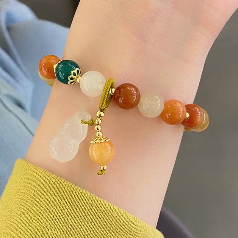 Buddha Stones Gouden zijden jade kralen kalebas Armband - image 7