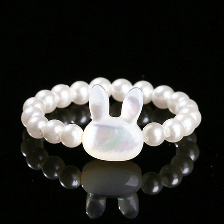 Buddha Stones 3 mm Tridacna stenen kraal konijn zegen elastische Ring - Tridacna Stone (63 mm elastisch koord) - image 0