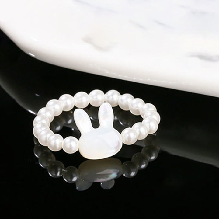 Buddha Stones 3 mm Tridacna stenen kraal konijn zegen elastische Ring - image 2