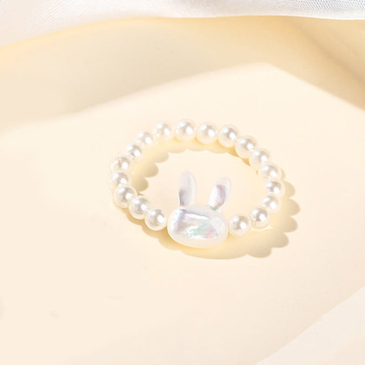 Buddha Stones 3 mm Tridacna stenen kraal konijn zegen elastische Ring - image 3