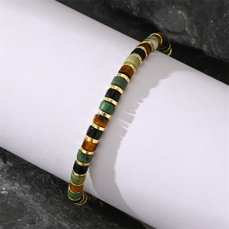 Buddha Stones Armband met ondersteuning van natuurlijke hematiet en tijgeroogstenen - image 4
