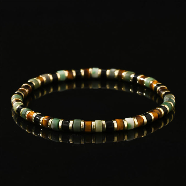 Buddha Stones Armband met ondersteuning van natuurlijke hematiet en tijgeroogstenen - image 5