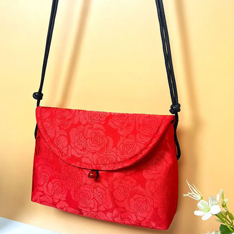 Buddha Stones Retro schoudertas/ Schoudertas (crossbody) . - Rood - 12,5*19*4,5 cm - image 14